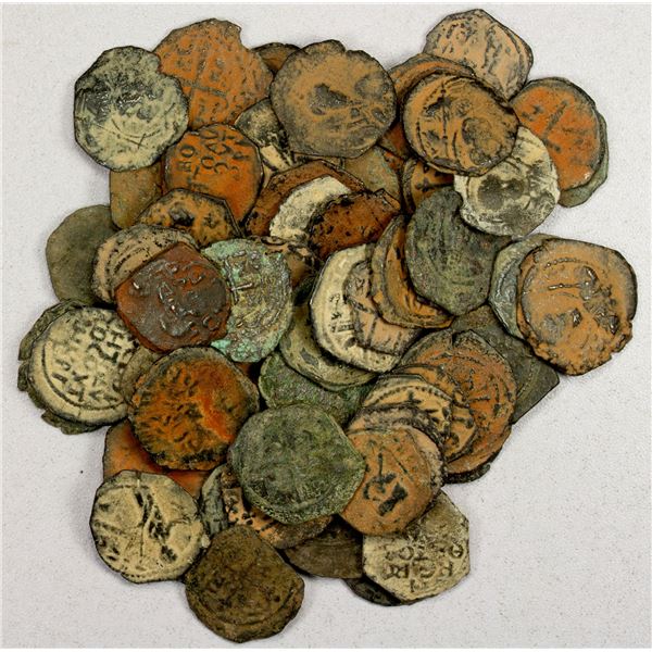 CRUSADERS: PRINCIPALITY OF ANTIOCH: Tancred, regent, 1101-1103, LOT of 65 AE folles