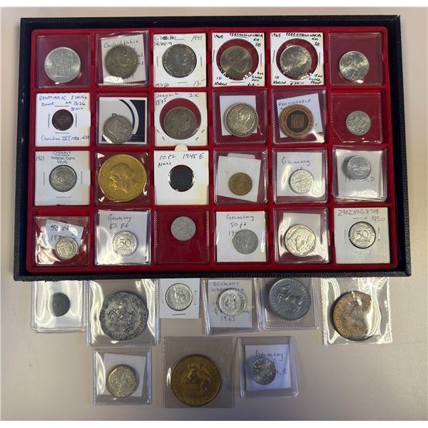 EUROPE: LOT of 36 coins and tokens