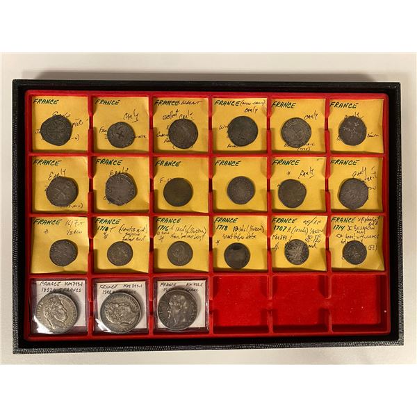 FRANCE: LOT of 21 coins and jetons