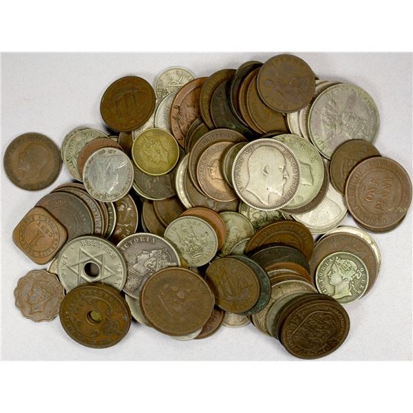 BRITISH EMPIRE: LOT of 122 coins
