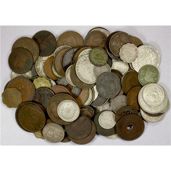 BRITISH EMPIRE: LOT of 122 coins