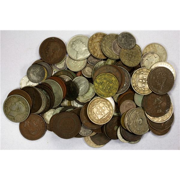 BRITISH EMPIRE: LOT of 134 coins