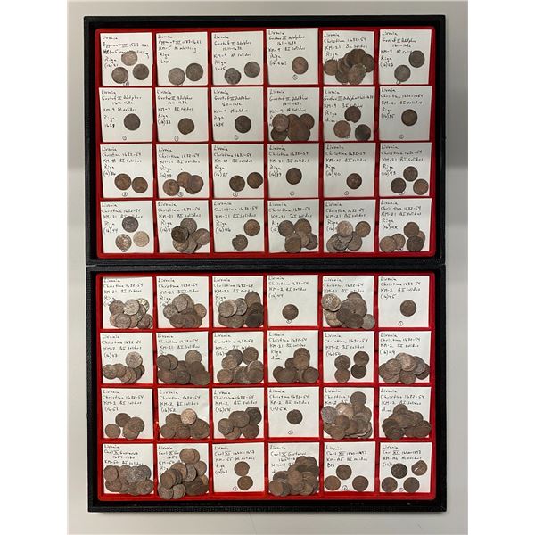 LIVONIA (ESTONIA): LOT of 885 coins