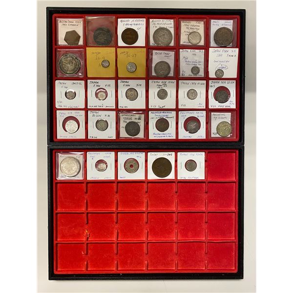 AFRICA AND ASIA: LOT of 29 coins and tokens