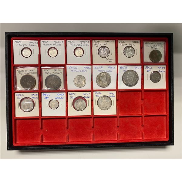 AMERICAS: LOT of 16 coins
