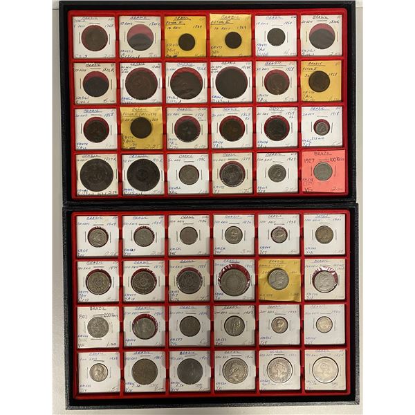 BRAZIL: LOT of 93 coins