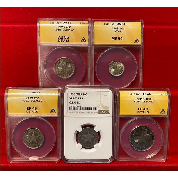 CUBA: LOT of 5 slabs