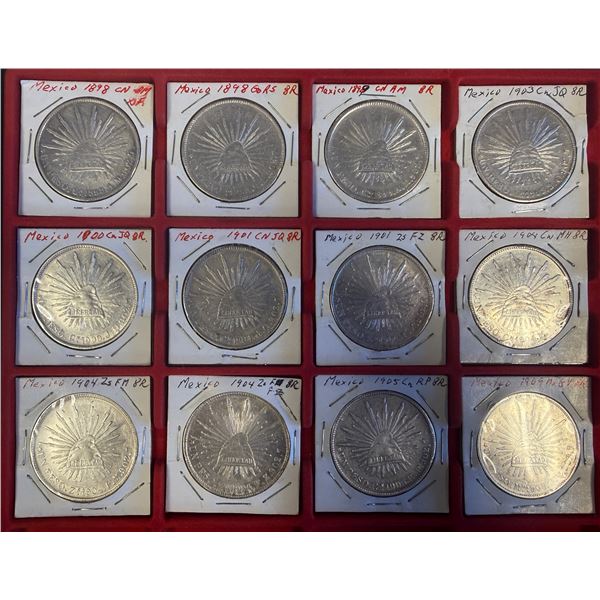 MEXICO: Republic, LOT of 12 coins