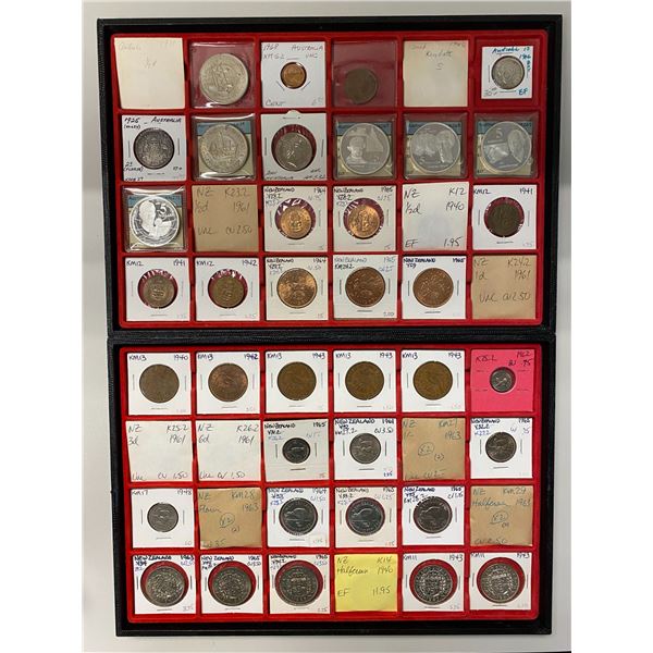 AUSTRALIA AND NEW ZEALAND: LOT of 161 coins