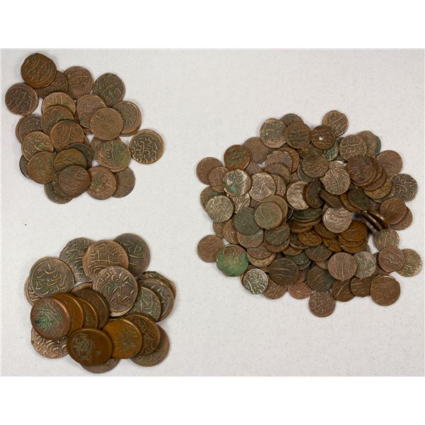MALDIVES: Muhammad Imaaduddeen VI, 1893-1902, LOT of 182 coins
