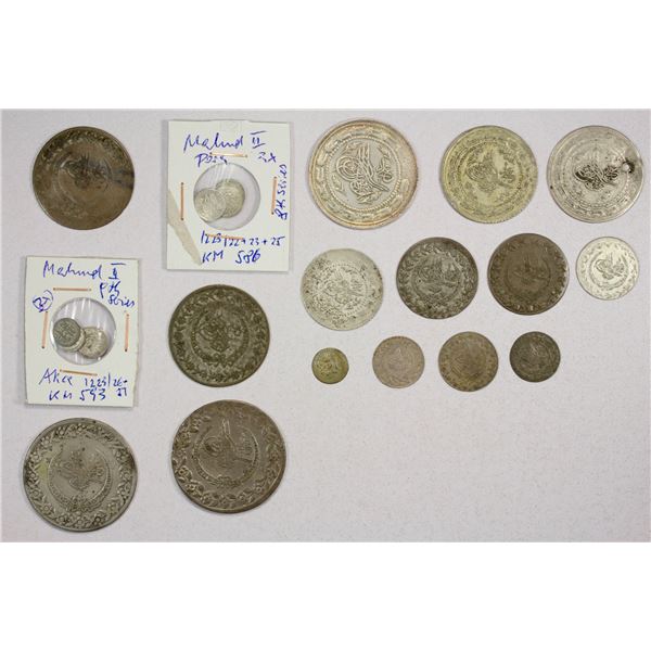 TURKEY: Mahmud II, 1808-1839, LOT of 21 billon coins