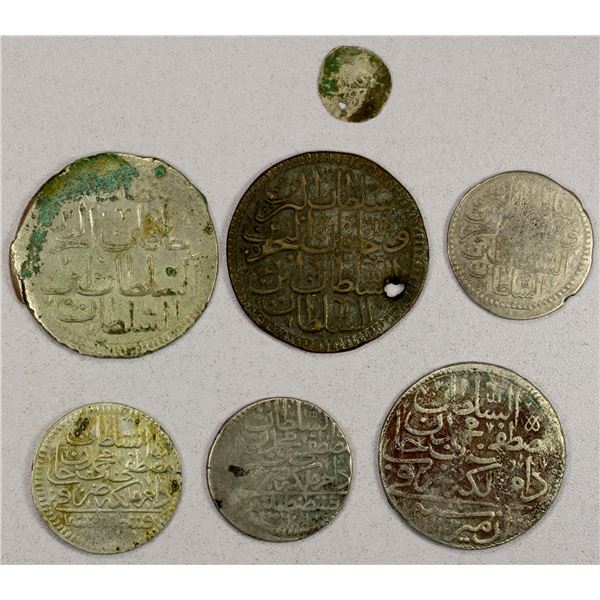 TURKEY & EGYPT: LOT of 7 silver coins