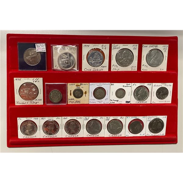 WORLDWIDE: LOT of 19 coins