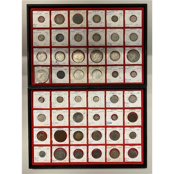 WORLDWIDE: LOT of 55 coins