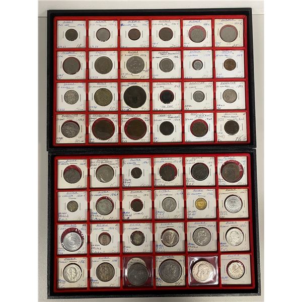 WORLDWIDE: LOT of 63 coins