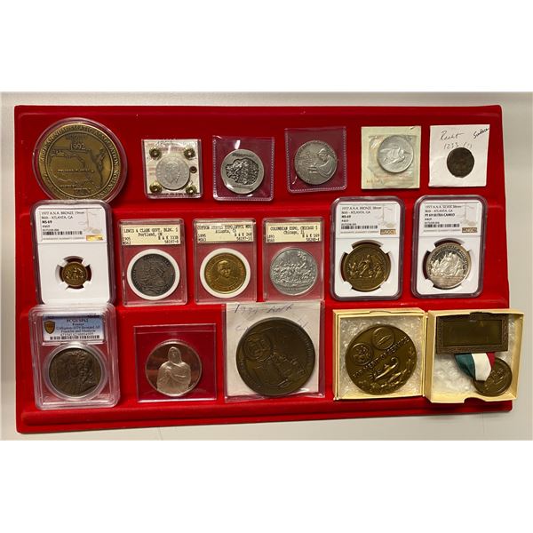 WORLDWIDE: LOT of 17 coins and medals