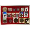 Image 2 : WORLDWIDE: LOT of 17 coins and medals