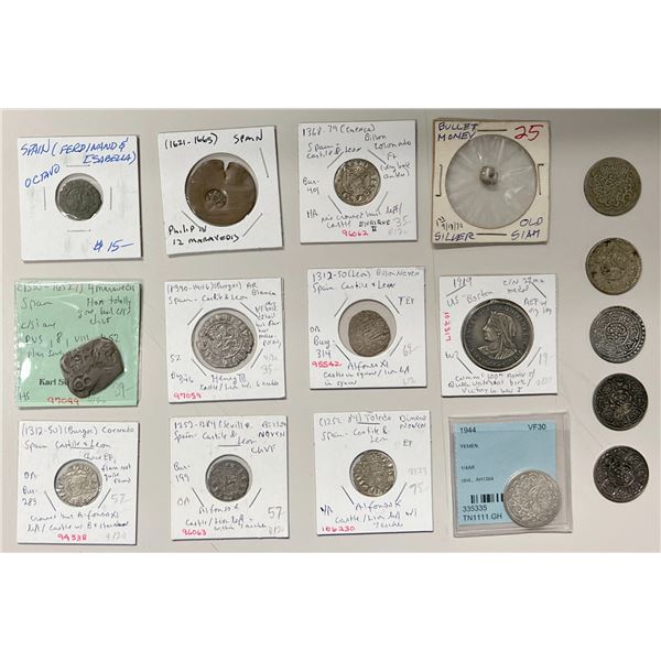 WORLDWIDE: LOT of 17 coins and medals