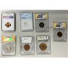 Image 2 : WORLDWIDE: LOT of 7 slabbed coins