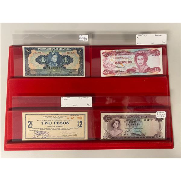 WORLDWIDE: LOT of 4 banknotes