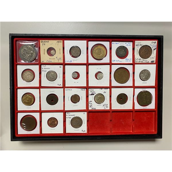 WORLDWIDE: LOT of 21 coins, medals, and tokens