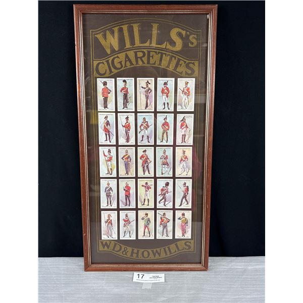 11,5 by 23 Framed Will's Cigarettes Trading Tobacco Cards