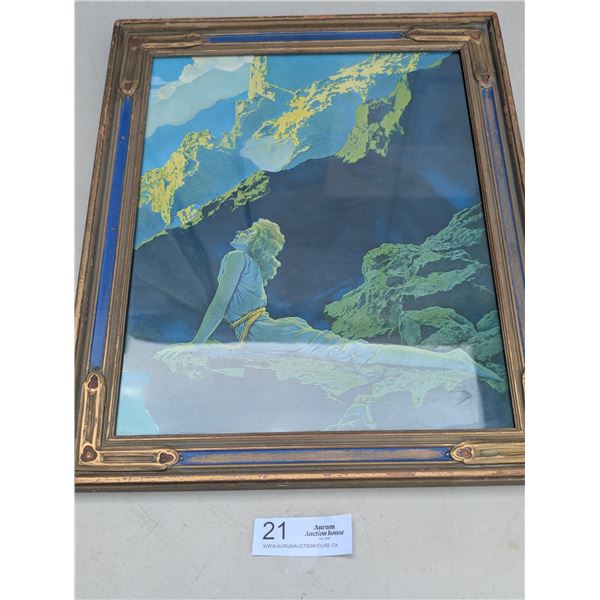 14.5 by 17,5  Framed Art Deco Print Mayfield Parish Wild Geese in Original Frame