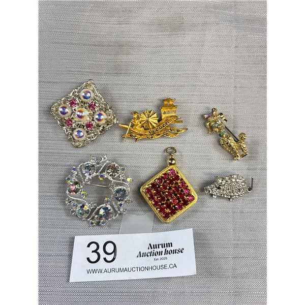 A Nice Assortment of Mid Century Brooches