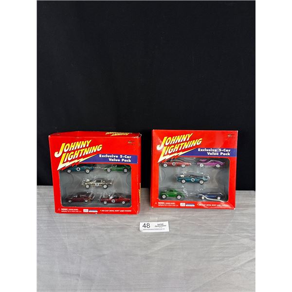 3 Unopened Johnny Lightning 5 Car Value Packs