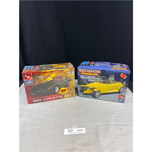 2 1:25 Scale Models Complete in Boxes One Sealed Plymouth Prowler and 1995 Corvette