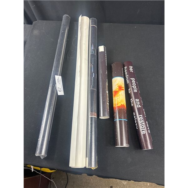 Lot of 6 Vintage Star Wars Posters: 2 NOS Jabba's Place PTW 791, 2 A Long Time Ago SW 1001 (1 NOS), 