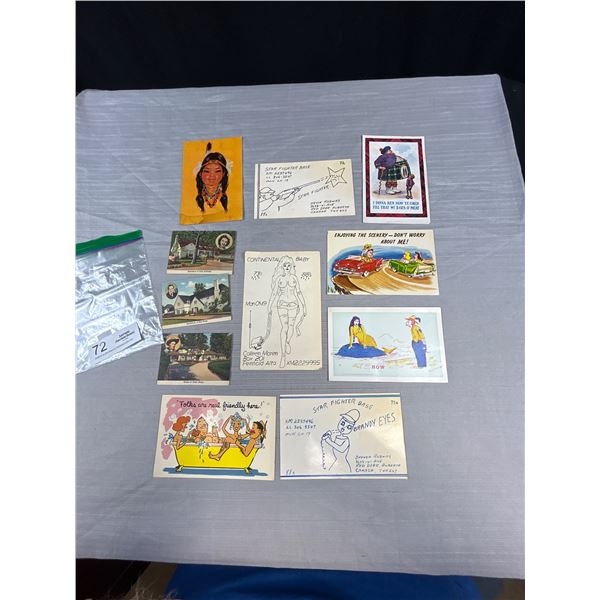Lot of 11 Novelty Postcards 3 1970's Vintage CB Radio Comic Postcards