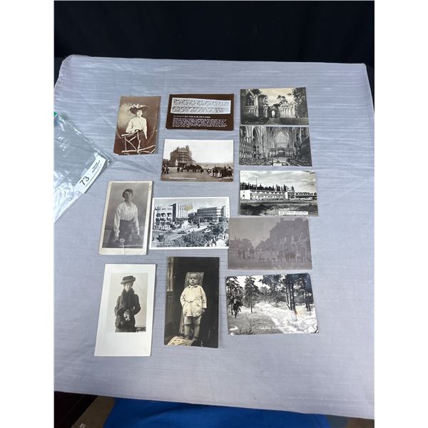 Lot of 12 Antique Photograph Postcards