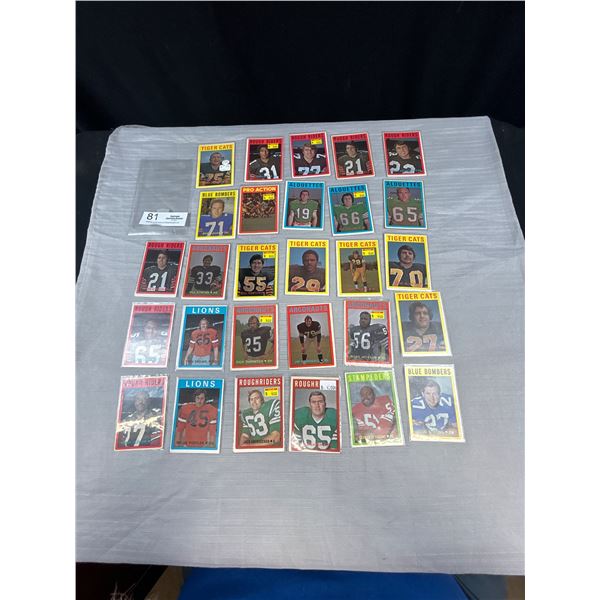 Lot of 28 OPC 1972 CFL Football Cards