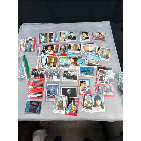 Lot of 101 1978 Superman Cards and 9 Stickers