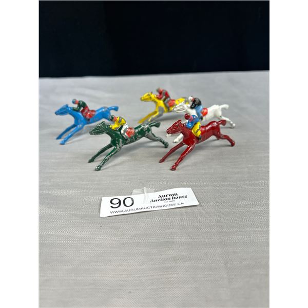 Lot of 5 Vintage Chad Valley Lead Toy Horses