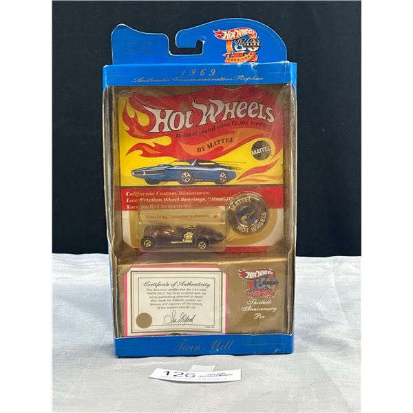 3oyr Commerative Hotwhheel Replica 1969 Twin Mill 1:64 Car Sealed in Package