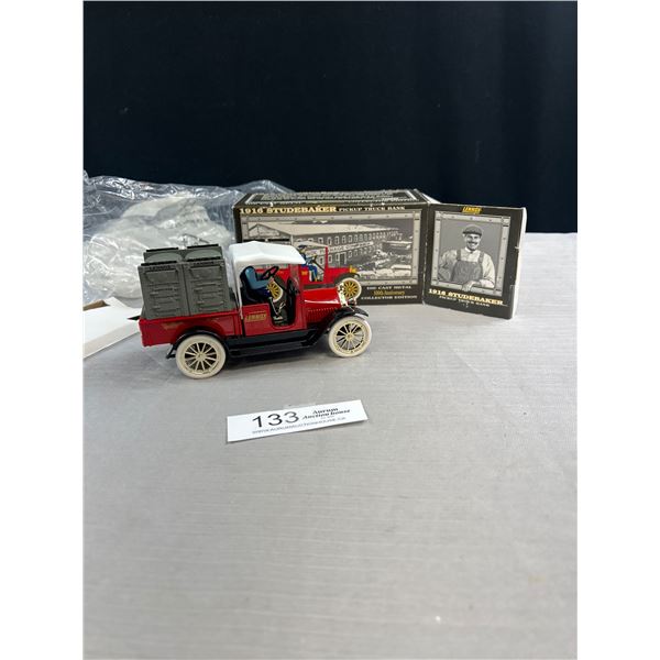 Collector Edition 100th Anniversary Lennox 1916 Studebaker Pickup Truck Bank with Original Box