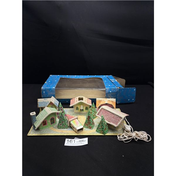 Vintage Christmas Village in Original Box - Made in Japan