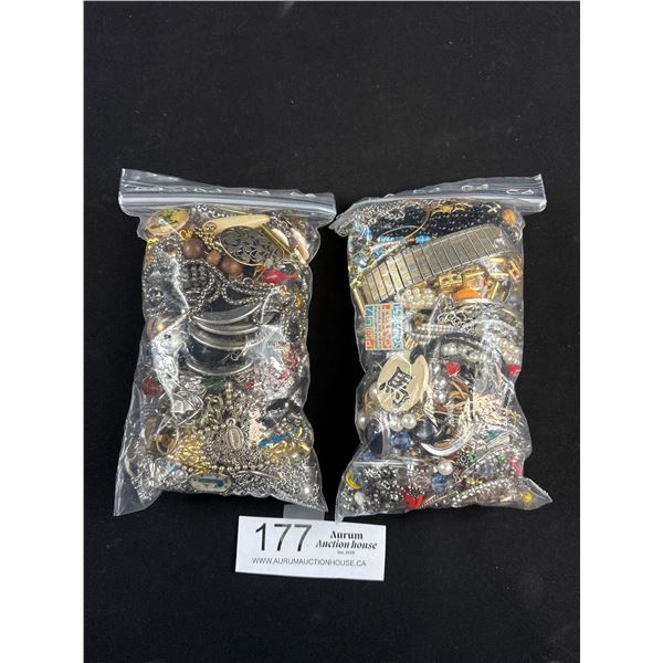 2 Small Bags of Jewelry