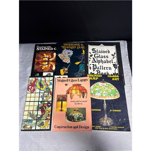6 Vintage Books On Stained Glass