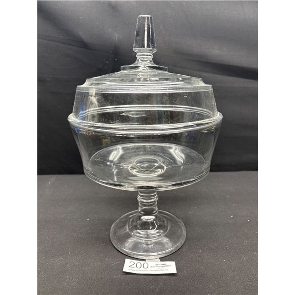 Antique Compote Pedestal Dish with Dome Lid