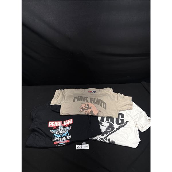 Lot of 3 Vintage Small Ladies Rock T_Shirts Pink Floyd ETC