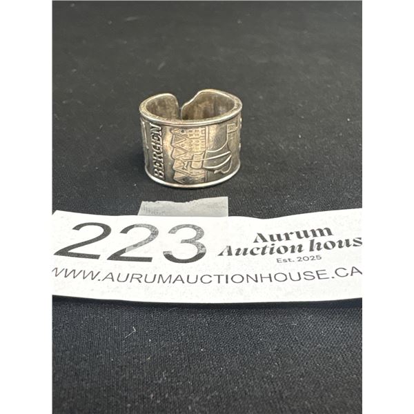 A Sterling Silver Ring Made From a Spoon Size 10