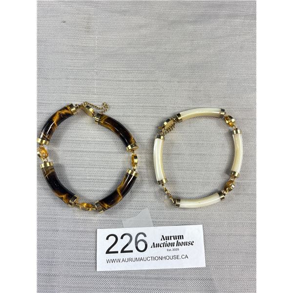 Vintage Chinese Bracelets (2) 8" Long