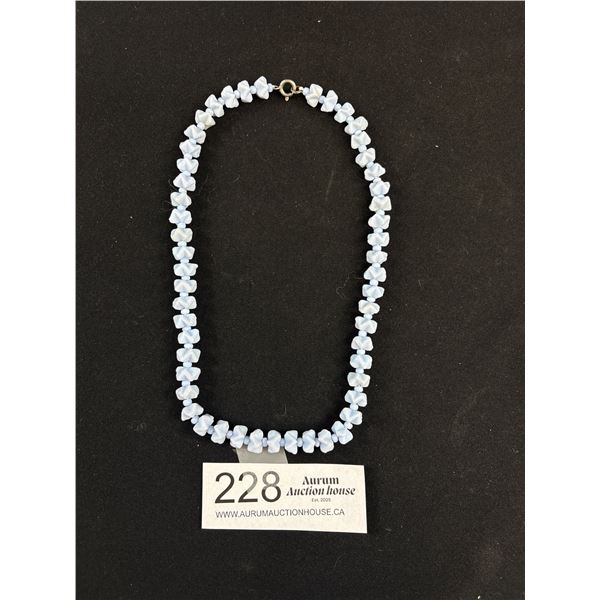 Beautiful Signed Czechslovakia Art Glass Bead Necklace