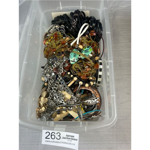 Bin full of Vintage Jewelry