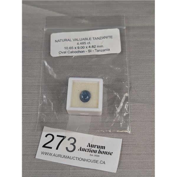 Natural Valuable Tanzanite Oval Stone in Holder