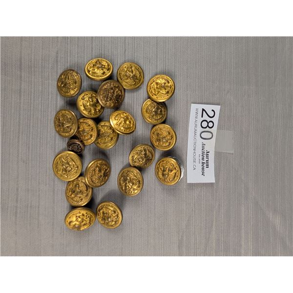 A Nice Lot of Vintage Military Uniform Buttons