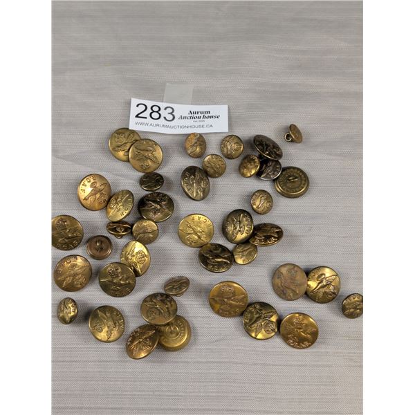 A Nice Lot of Vintage Military Uniform Buttons